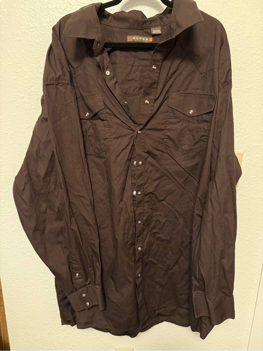 Roper Men's Brown Western Snap-Front Shirt Jacket